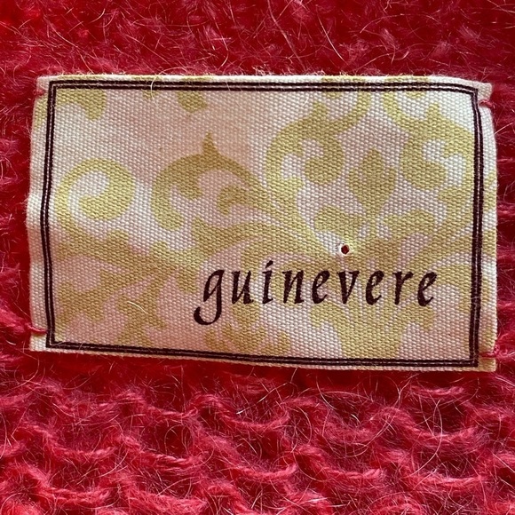 GUINEVERE Womans Large Mohair Cropped Cable Knit Long Sleeve V Neck Cardigan - Picture 9 of 12